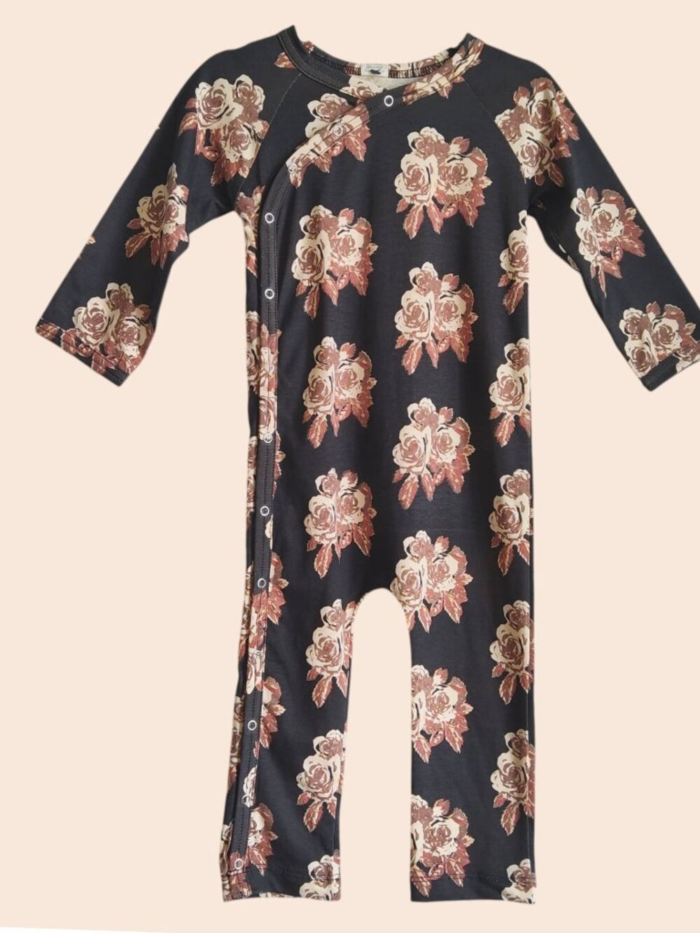 Kate Quinn One Piece Footless Sleeper Romper Organic Cotton Taffy Rose 12-18 NWT
